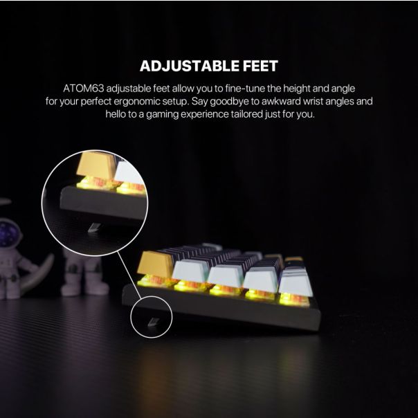 Tastatura mehanička Gaming Fantech MK874V2 RGB Atom 63 Mizu Navy (taro switch) - EP2870896