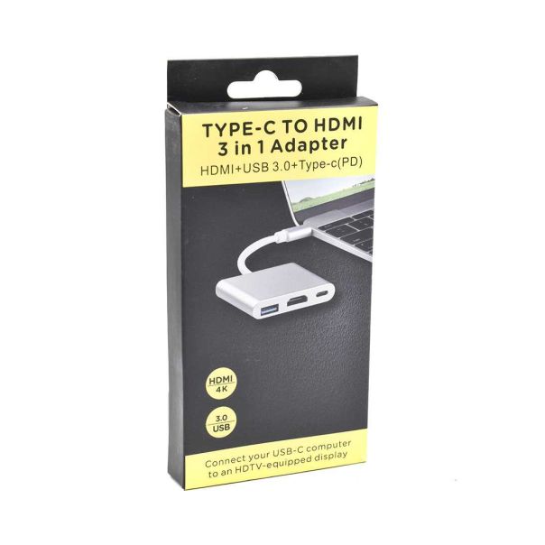 VELTEH Adapter Type C HUB na HDMI, 4K TC2H-300 - 55-057