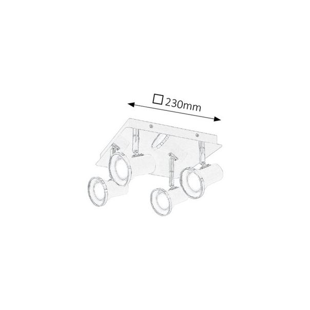 Rabalux Kupatilska rasveta Steve GU10 4x MAX 15W bela (5500) - 5500