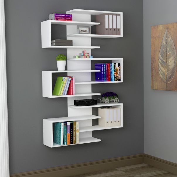 HANAH HOME Polica Lotus, bela - 550ARN1604