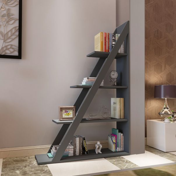 HANAH HOME Polica za knjige Arven, antracit - 550ARN1631