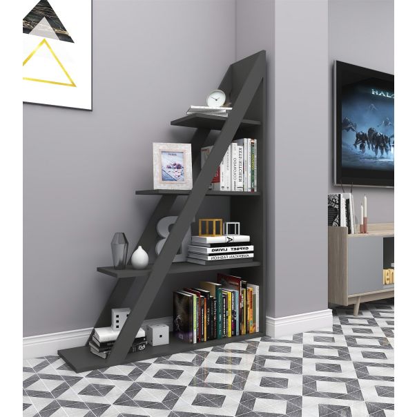 HANAH HOME Polica za knjige Arven, antracit - 550ARN1631