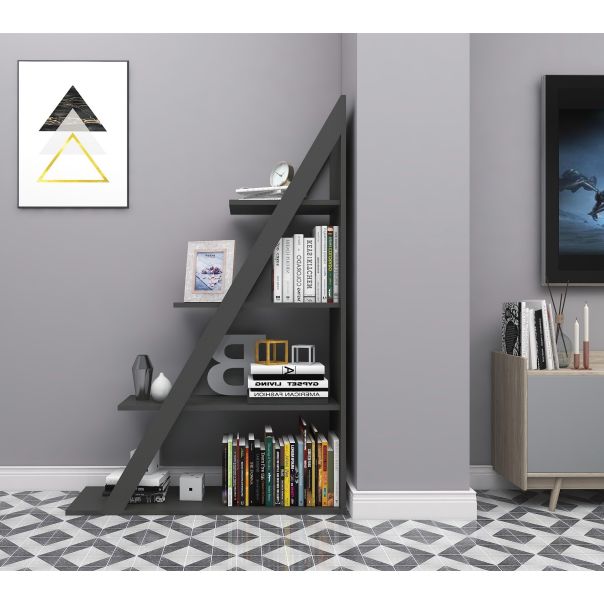 HANAH HOME Polica za knjige Arven, antracit - 550ARN1631