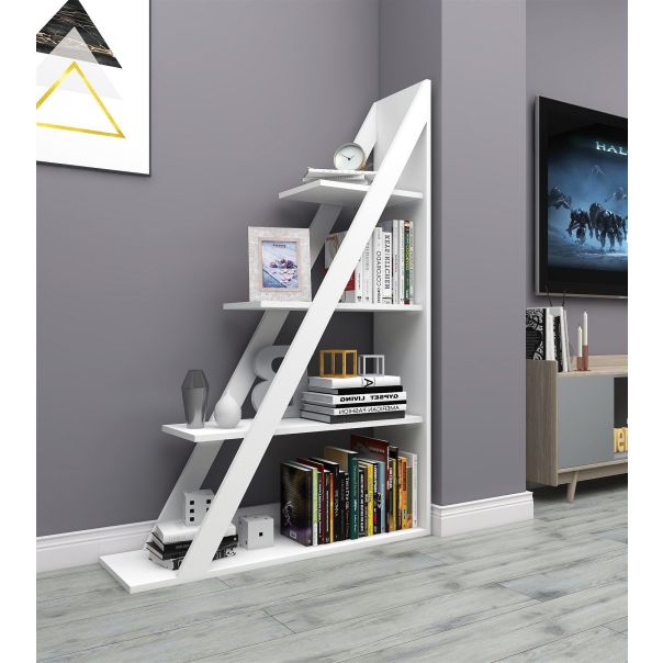 HANAH HOME Polica za knjige Arven, bela - 550ARN1632