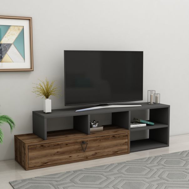 HANAH HOME TV komoda Duru, braon/antracit - 550ARN2189