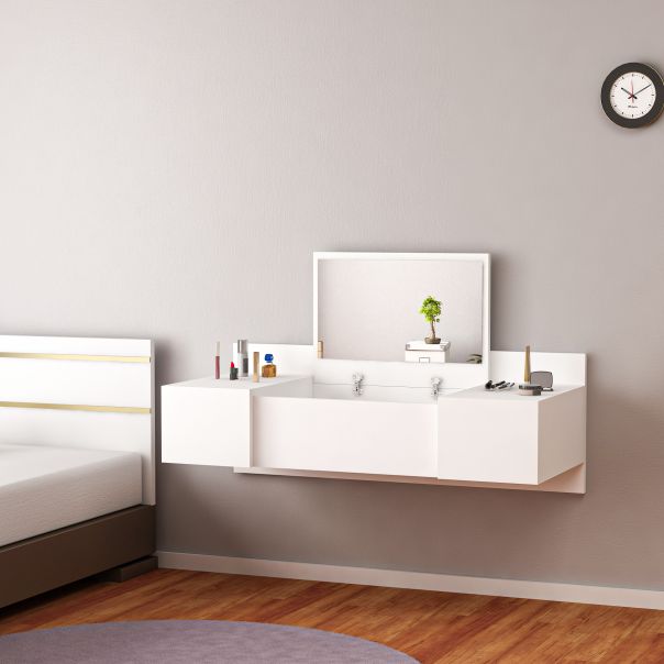 HANAH HOME Sto za šminkanje Zakkum, bela - 550ARN2203