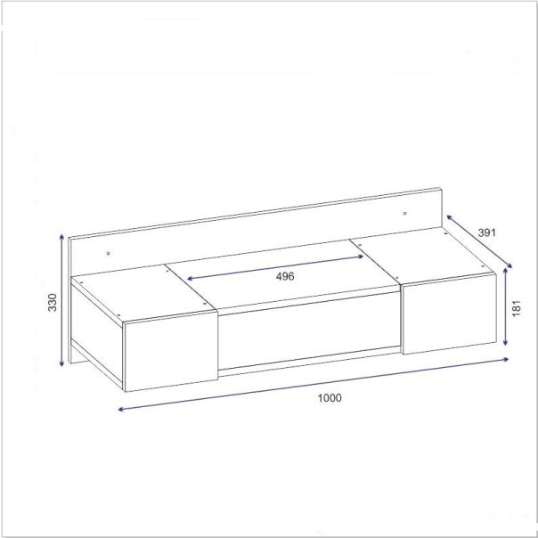 HANAH HOME Sto za šminkanje Zakkum, bela - 550ARN2203