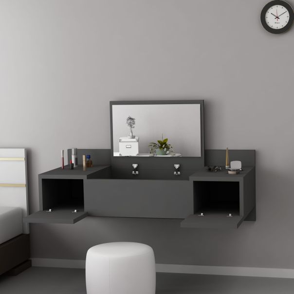HANAH HOME Sto za šminkanje Zakkum, siva - 550ARN2223