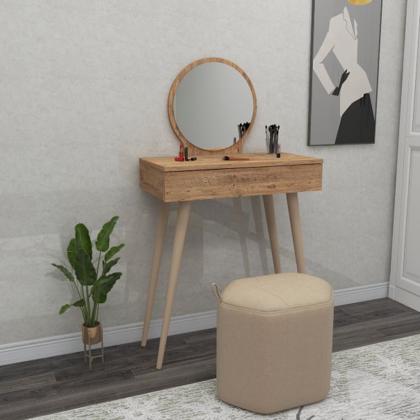 HANAH HOME Sto za šminkanje Siena, braon - 550ARN2776