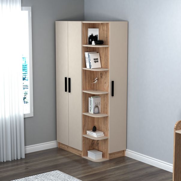 HANAH HOME Ormar Luses, bež/braon - 550ARN3158