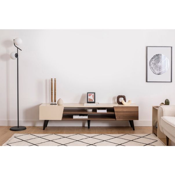 HANAH HOME TV komoda Clark, krem/braon - 550ARN3449