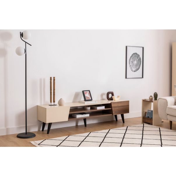 HANAH HOME TV komoda Clark, krem/braon - 550ARN3449
