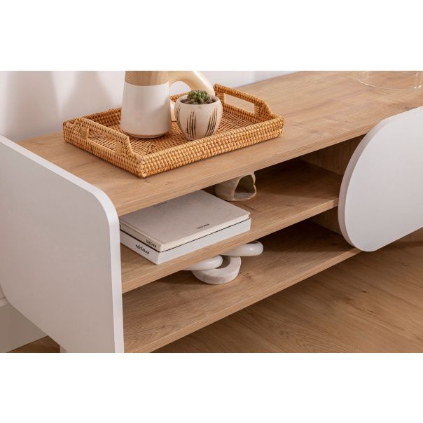 HANAH HOME TV komoda Mindy, bela/braon - 550ARN3453