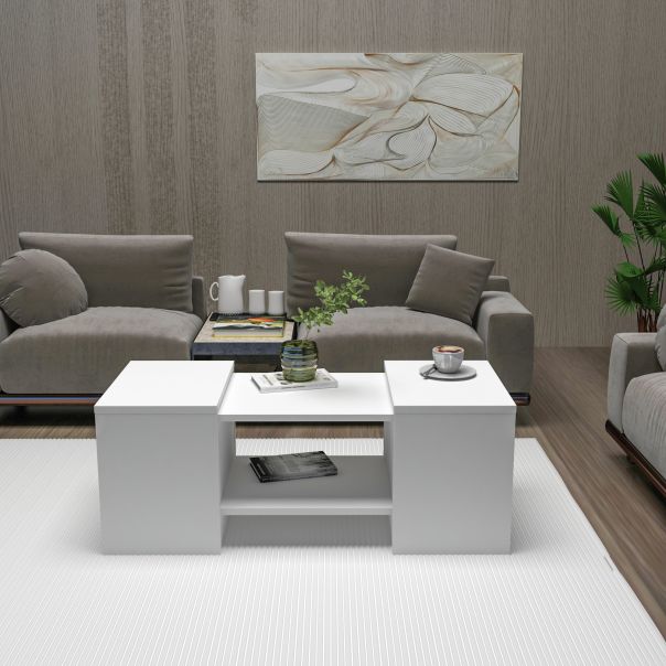 HANAH HOME Set klub stolova Sartos, bela - 550ARN3461