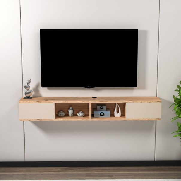HANAH HOME TV polica Mayer, krem/svetlobraon - 550ARN3468