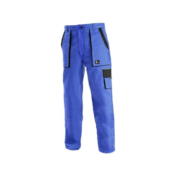 CANIS Ženske radne pantalone do struka Luxy Elena, plava/crna - 55162