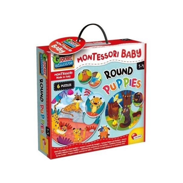 MONTESORI Puzzla okrugla Mladunci 106004 6 delova - 55266