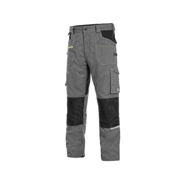 CANIS Radne pantalone do struka Stretch, siva/crna - 57033