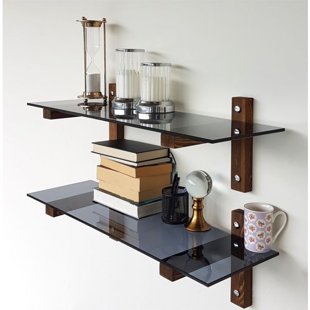 HANAH HOME Zidna polica R202, braon - 552NOS1104