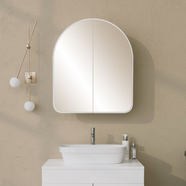 HANAH HOME Kupatilski zidni ormarić sa ogledalom Hope Cabinet, bela - 552NOS1218