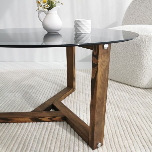 HANAH HOME Klub sto Miro, braon - 552NOS1413