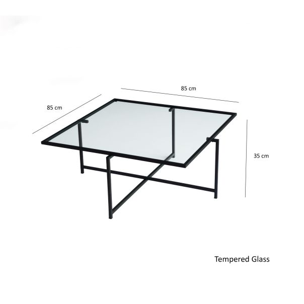 HANAH HOME Klub sto Sun S409, crna - 552NOS1430