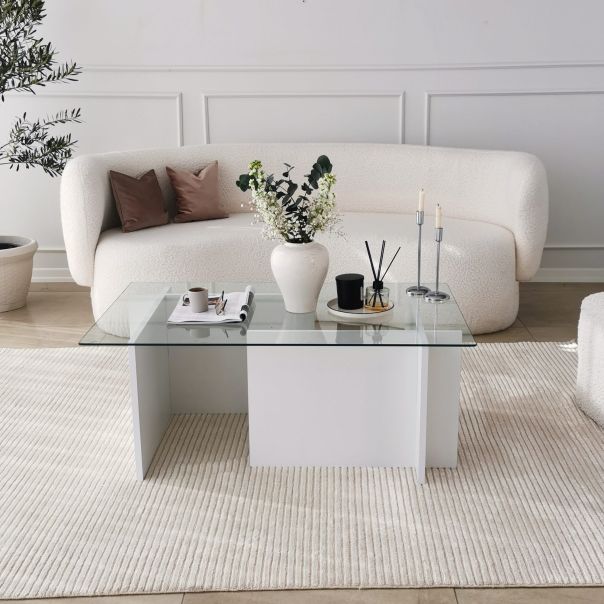 HANAH HOME Klub sto Escape, bela - 552NOS1442