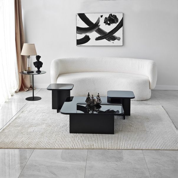 HANAH HOME Set klub stolova Jazz, crna - 552NOS1479