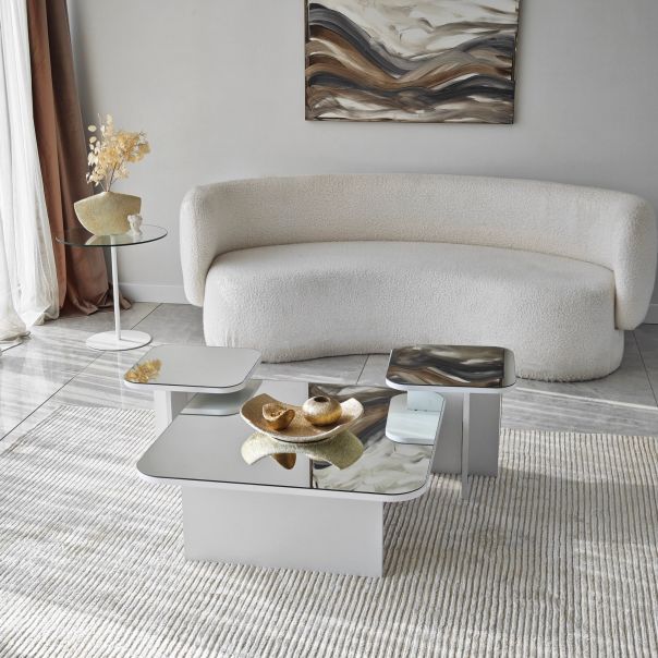 HANAH HOME Set klub stolova Jazz, bela - 552NOS1480