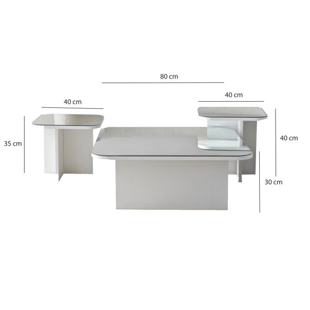 HANAH HOME Set klub stolova Jazz, bela - 552NOS1480