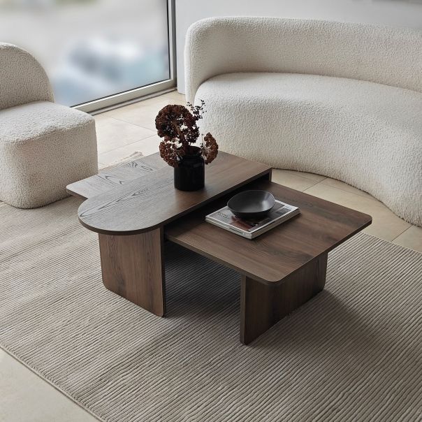 HANAH HOME Set klub stolova Paris 2/1, braon - EP3057821