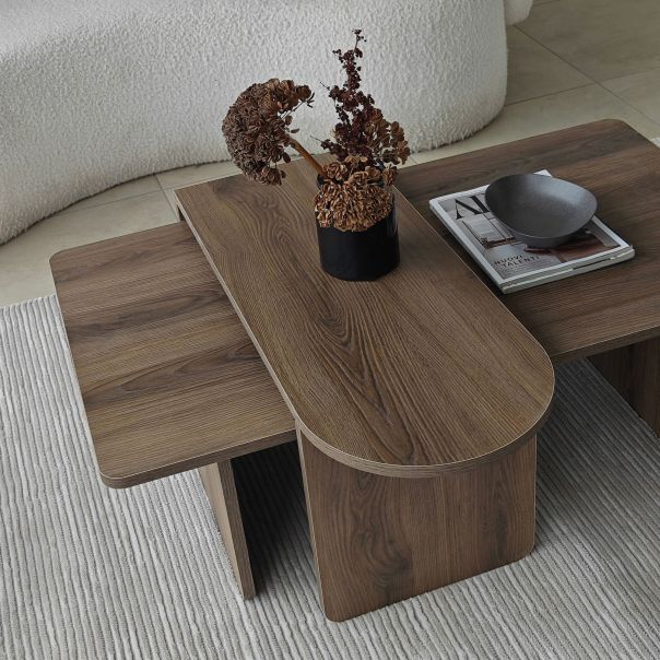 HANAH HOME Set klub stolova Paris 2/1, braon - EP3057821