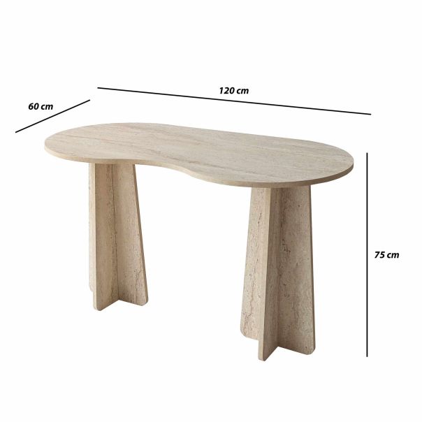 HANAH HOME Radni sto Infini, mermerna krem - EP3057824