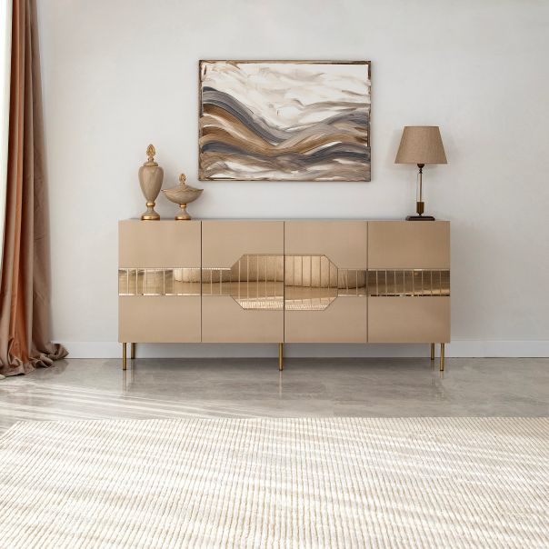 HANAH HOME Komoda Milan, bronza/zlatna - 552NOS1805