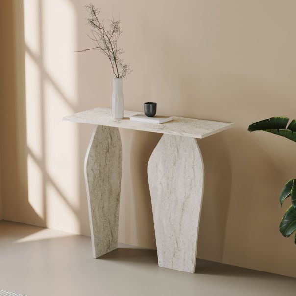 HANAH HOME Kozolni sto Arya, mermerna krem - EP3057842