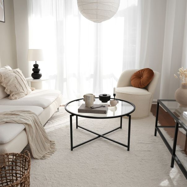 HANAH HOME Klub sto Sun S403, crna - 552NOS2220