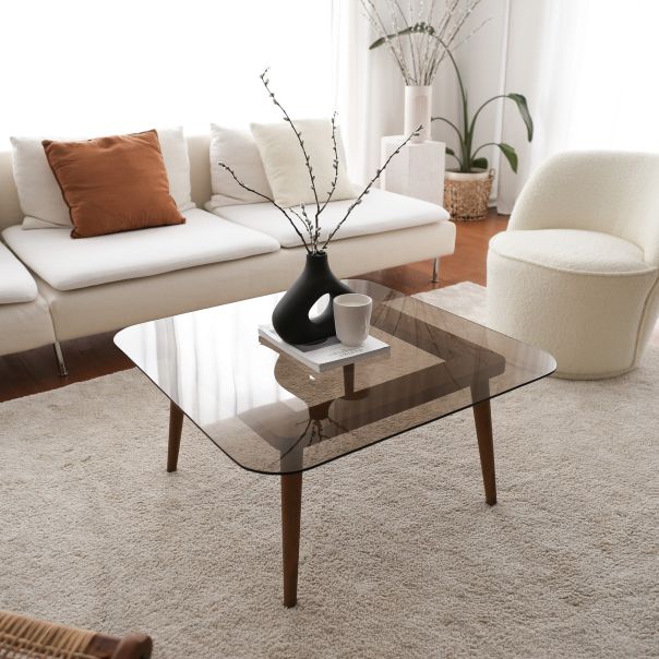HANAH HOME Klub sto Smart, braon - 552NOS2229