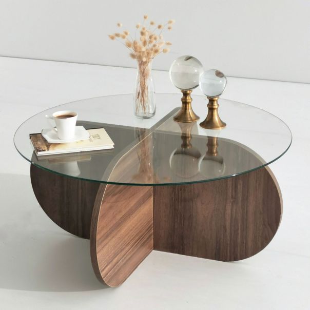 HANAH HOME Sto za dnevnu sobu Bubble Walnut - 173386