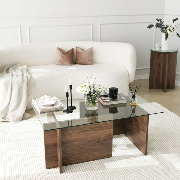 HANAH HOME Sto za dnevnu sobu Escape Walnut - 182412