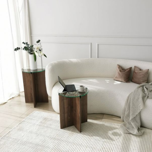 HANAH HOME Set pomoćnih stočića Lily, braon - 552NOS2246