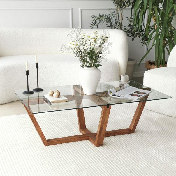 HANAH HOME Klub sto Amalfi, braon - 552NOS2247