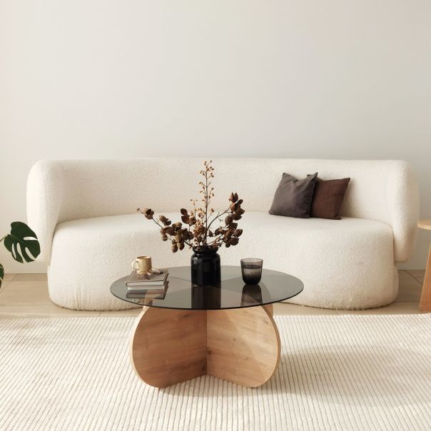 HANAH HOME Sto za dnevnu sobu Bubble Sapphire Oak Fume - 173307