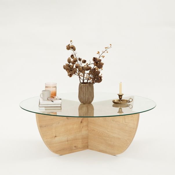 HANAH HOME Klub sto Lily, krem - 174279