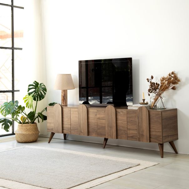 HANAH HOME TV komoda New Line v2, braon - 552NOS2426