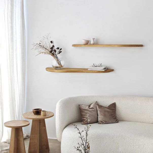 HANAH HOME Zidna polica Wavy 2, krem - 552NOS2442