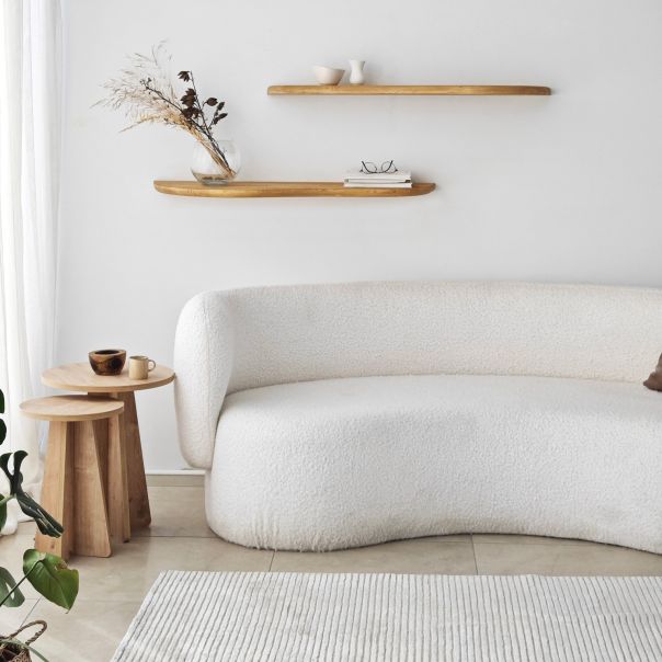 HANAH HOME Zidna polica Wavy 2, krem - 552NOS2442