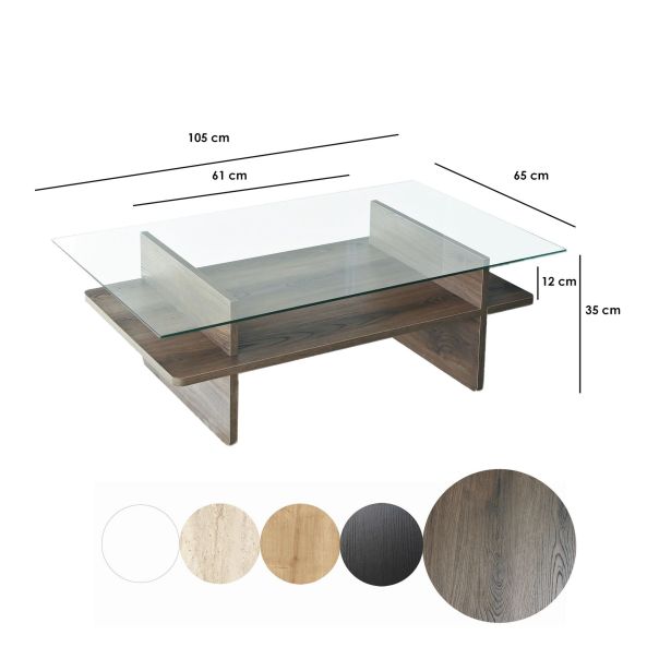 HANAH HOME Klub sto Saga Rectangle, braon - EP3057848