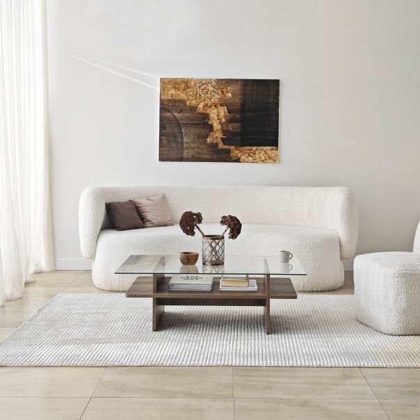 HANAH HOME Klub sto Saga Rectangle, braon - EP3057848