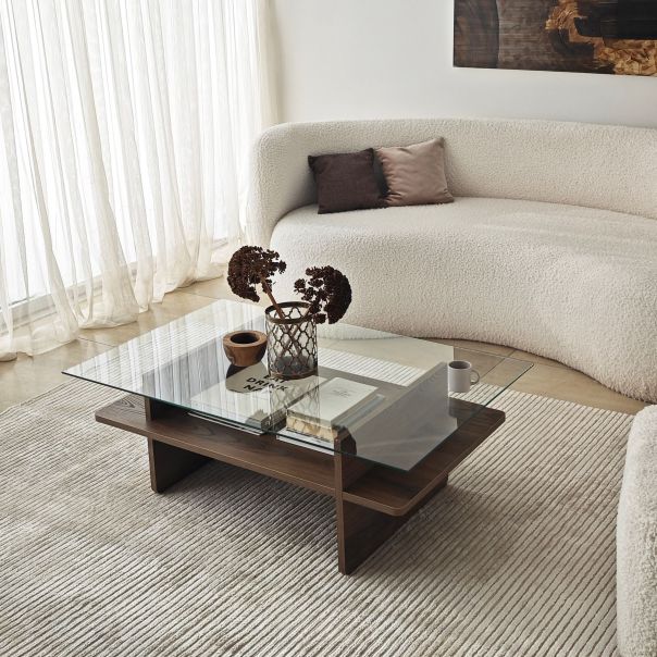 HANAH HOME Klub sto Saga Rectangle, braon - EP3057848