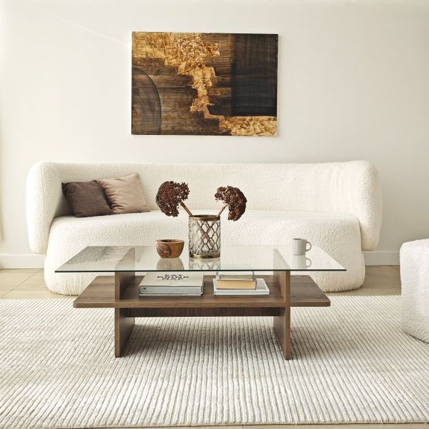 HANAH HOME Klub sto Saga Rectangle, braon - EP3057848
